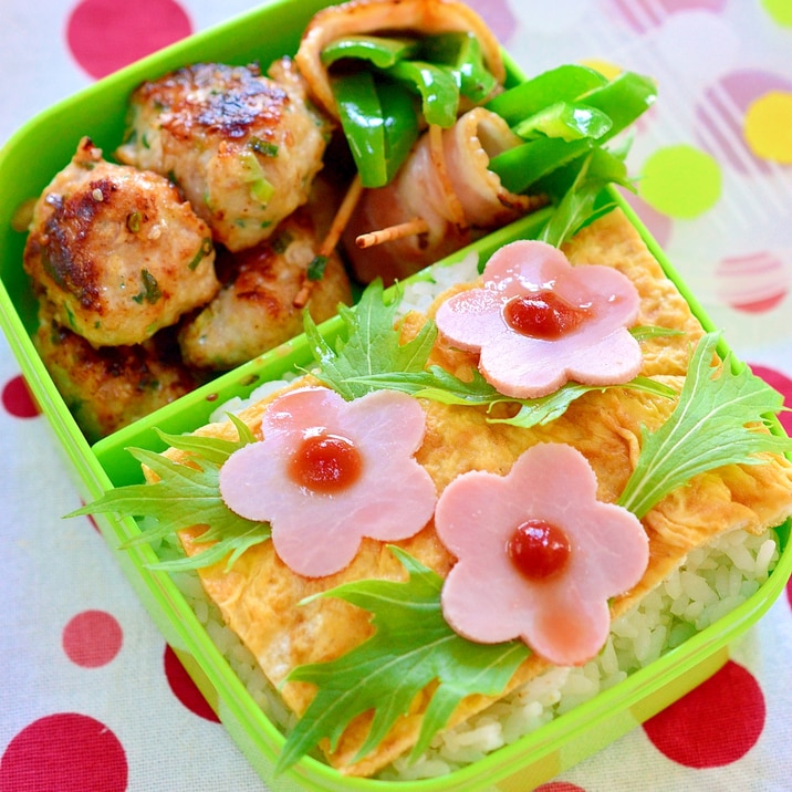 お花見やお弁当に♪ハムで花咲く☆お花弁当